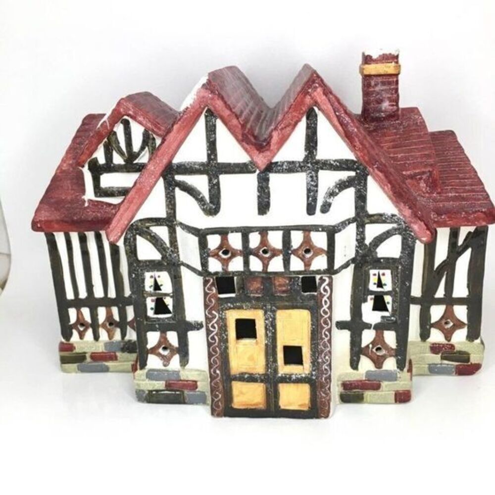 Vintage Yuletide Churchill Mansion Christmas Lighted House